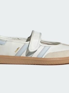 adidas  White and silver Mary Jane Sneakers